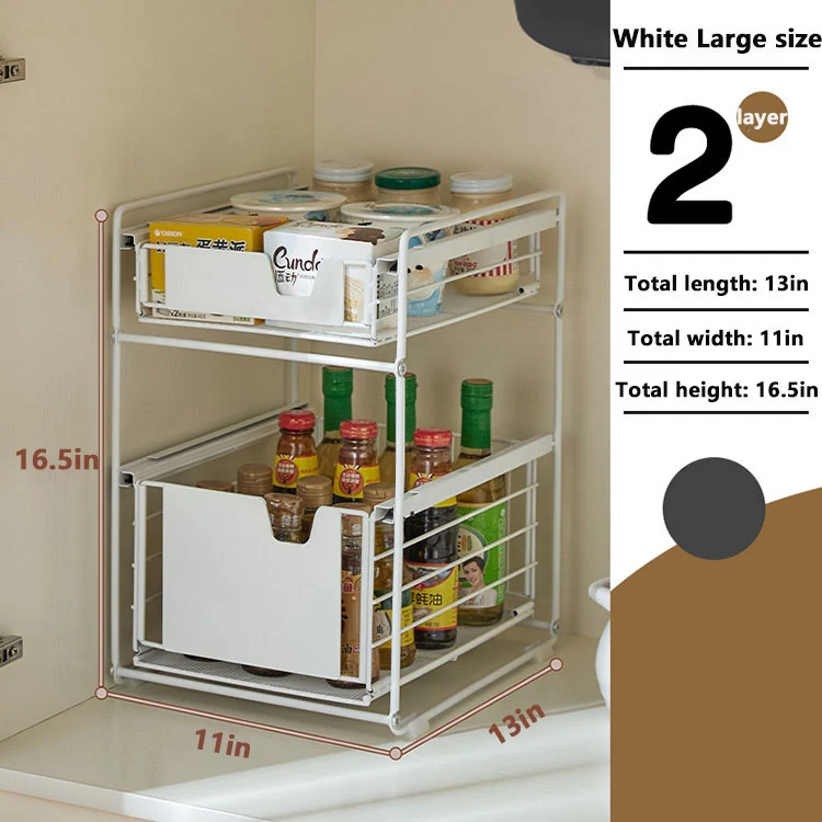 Dual-Tier multifunctionele keukenorganizer