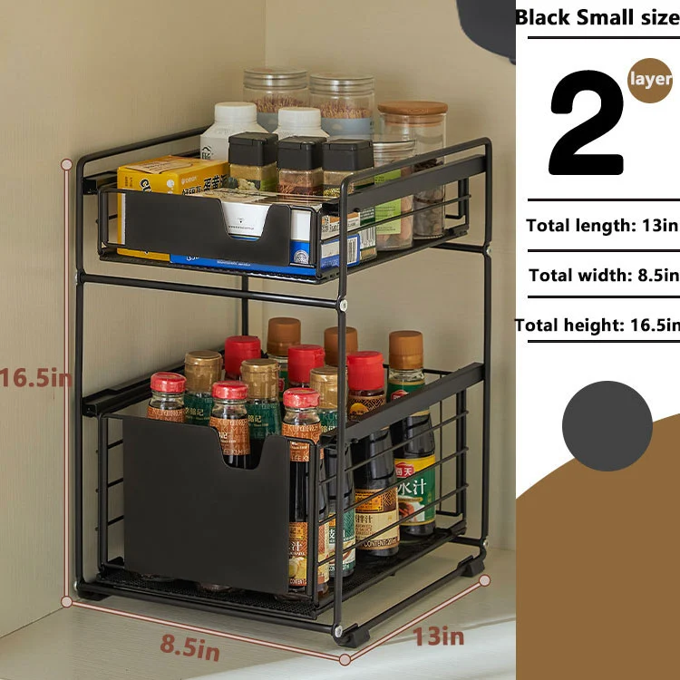Dual-Tier multifunctionele keukenorganizer