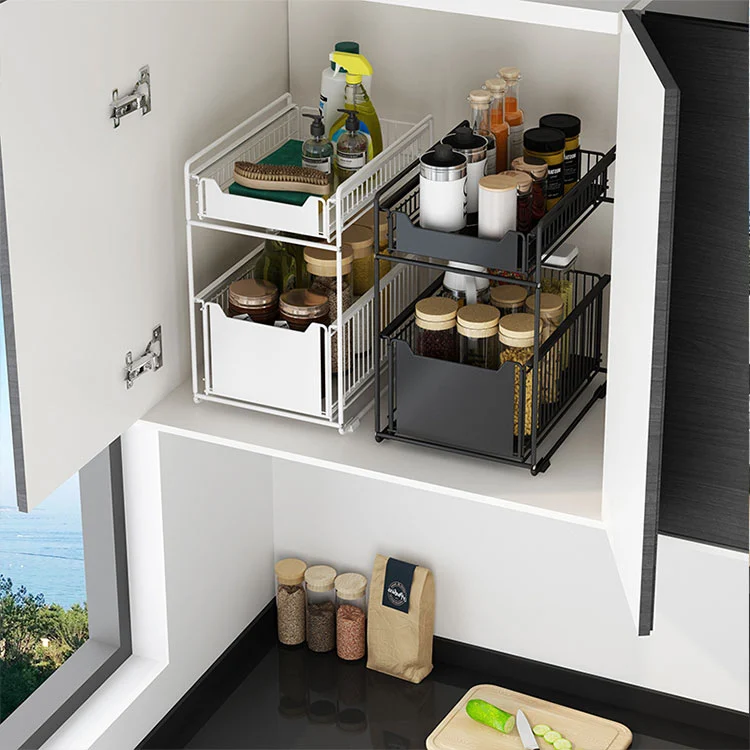 Dual-Tier multifunctionele keukenorganizer