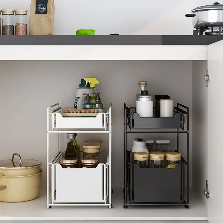Dual-Tier multifunctionele keukenorganizer