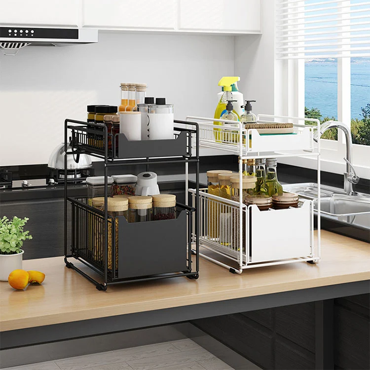 Dual-Tier multifunctionele keukenorganizer