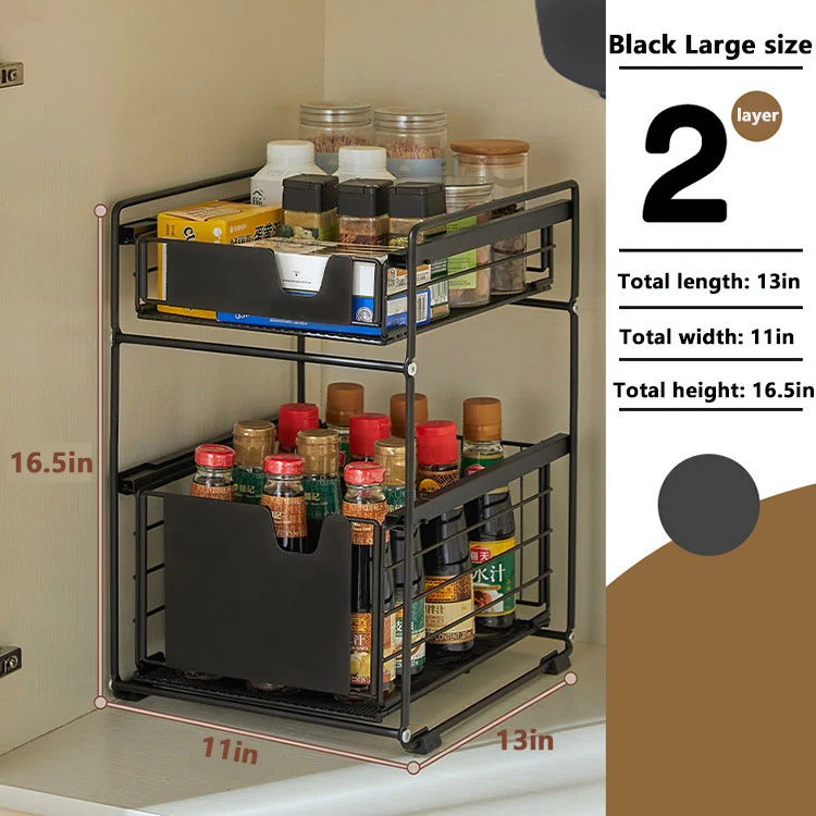 Dual-Tier multifunctionele keukenorganizer