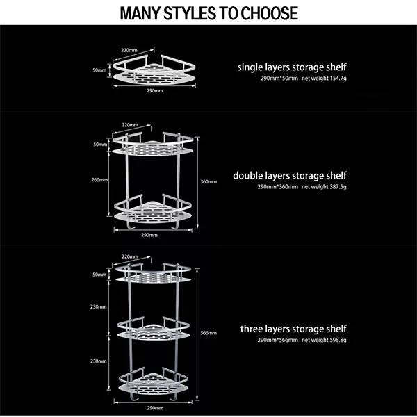 Rustproof Stainless Steel Bathroom Shelf Rustproof Stainless Steel Bathroom Shelf