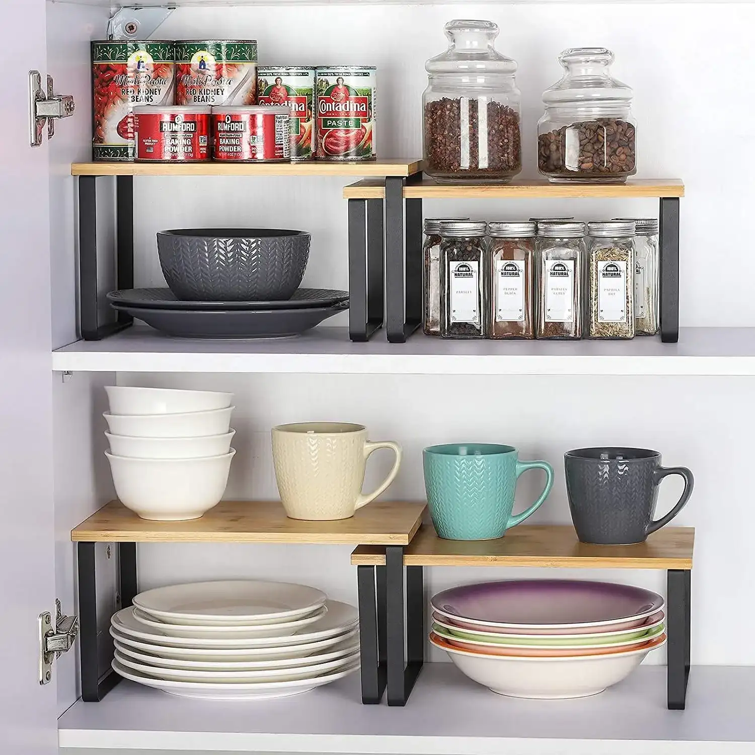 Stapelbare keukenkastplankorganizer